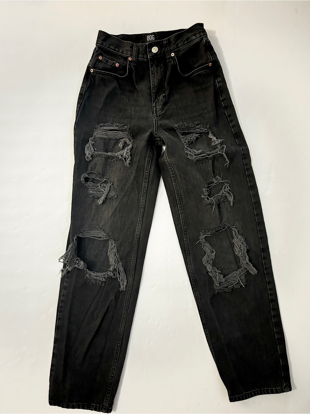 BDG Black Distressed High-Rise Jeans size 26 Urban Outfitters